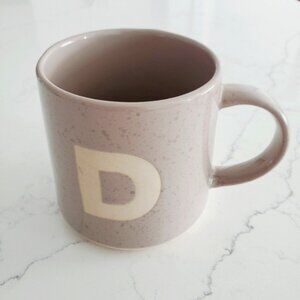 Life At Home Stoneware Pottery D Alphabet Mug Cottage Farmhouse
